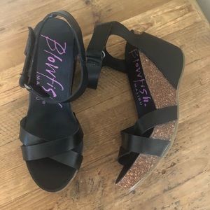 BLOWFISH Cork Wedge Wrapped Sandals  8